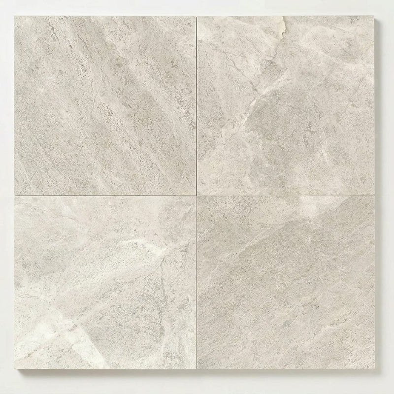Arctic Gray Limestone Tile 24x24 Honed close-up