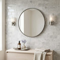 Arctic Gray Limestone Tile 3x6 Polished 3/8 inch — Bathroom wall