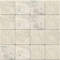 Arctic Gray Limestone Tile 6x6 Tumbled 3/8 inch close-up