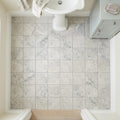 Arctic Gray Limestone Tile 6x6 Tumbled 3/8 inch — Powder Room floor