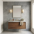 Arctic Mist Quartzite Natural 16 x 24 x 2 Quartzite Wall Cap Cap 16x24 tile — Bathroom vanity wall
