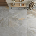 Arctic Mist Quartzite Natural 24 x 24 x 2 Quartzite Column Cap Cap 24x24 tile — Foyer floor