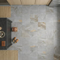 Arctic Mist Quartzite Natural 24 x 24 x 2 Quartzite Column Cap Cap 24x24 tile — Kitchen floor