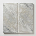 Arctic Silver 12x24x2 Tumbled Travertine Single Bullnose Pool Coping close-up
