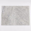 Arctic Silver 16x24 Tumbled Travertine Paver close-up