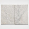 Arctic Silver 16x24 Tumbled Travertine Tile close-up