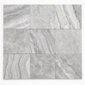 Arctic Silver 6x12 Tumbled Travertine Paver close-up