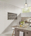 Arctic White 6x18 Corner 3D Honed Marble Ledger Stone