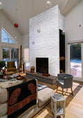 Arctic White 6x18 Corner Multi Finish Marble Ledger Stone