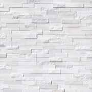 Arctic White 6x24 Panel Multi Finish Marble Ledger Stone