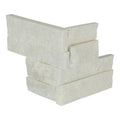 Arctic White Mini 4.5x16 Splitface Marble Ledger Stone