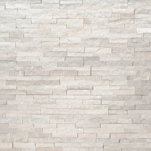 Arctic White Mini 4.5x16 Splitface Marble Ledger Stone
