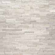 M Series Arctic White 4.5x16 Splitface Mini Stacked Quartzite Ledger Stone