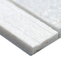 Arctic White 6x18 Corner Multi Finish Marble Ledger Stone