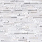 Arctic White 6x18 Corner Multi Finish Marble Ledger Stone