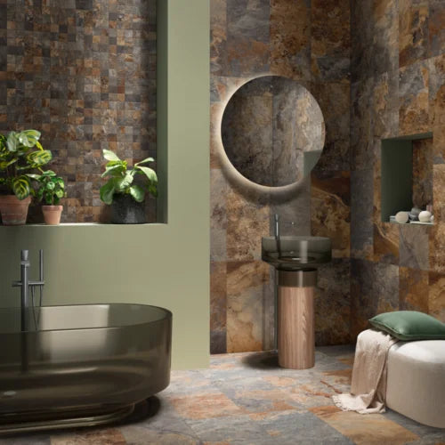 Ardesia Flame 2x2 Porcelain Mosaic Tile