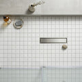 Area 51 White 2x2 12x12 Matte Stone Mosaic — Bathroom shower floor