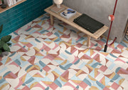 Art Multicolor 8x8 Glazed Porcelain Tile