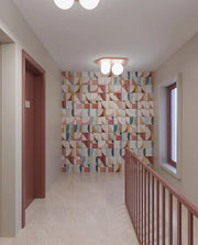 Art Multicolor 8x8 Glazed Porcelain Tile