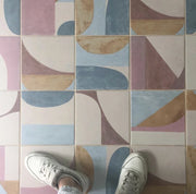 Art Multicolor 8x8 Glazed Porcelain Tile