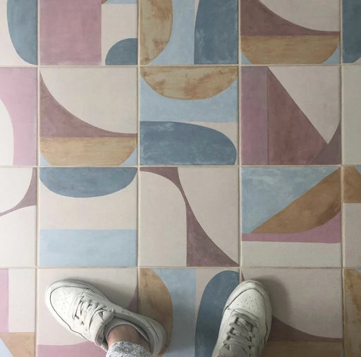 Art Multicolor 8x8 Glazed Porcelain Tile