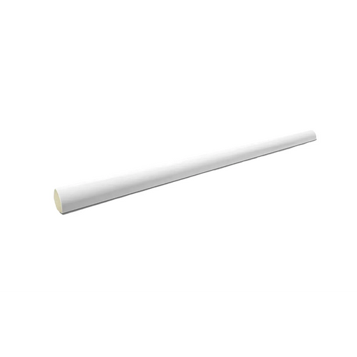Arte White 1/2x8 Pencil Bullnose Glossy Ceramic Trim