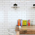 Arte White 1x1 Beak Glossy Ceramic Trim