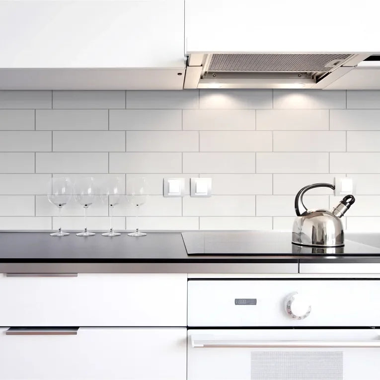 Arte Series White 3x12 Glossy Ceramic Wall Tile