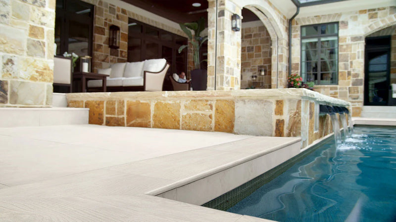 Arterra Caldera Blanca 13x24 Matte Porcelain Pool Coping