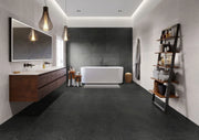 Ash Large Format Black 24x48 Matte Porcelain Tile