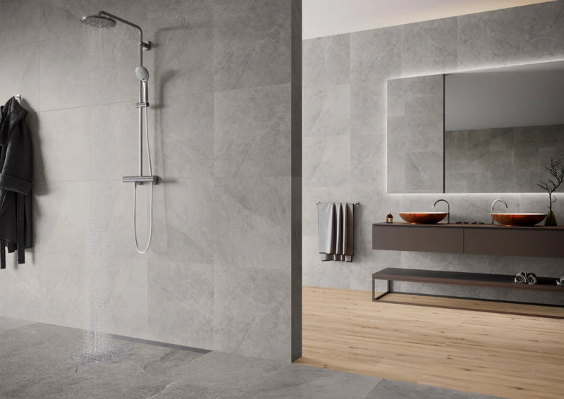 Ash Large Format Silver 24x48 Matte Porcelain Tile