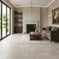 Ashen Grey 24x12 Honed Marble Tile 12x24 — Living Room floor