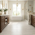 Ashen Grey 24x12 Honed Marble Tile 12x24 — Primary Bath floor