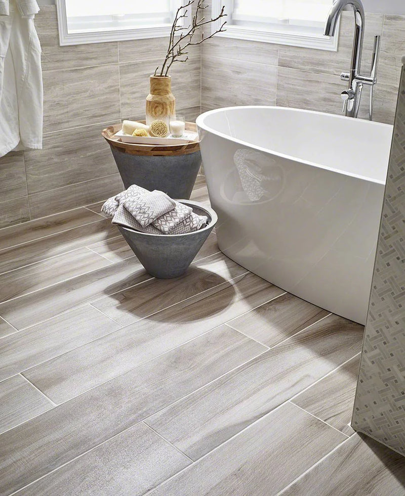 Aspenwood Ash 9x48 Matte Porcelain Wood Look Tile