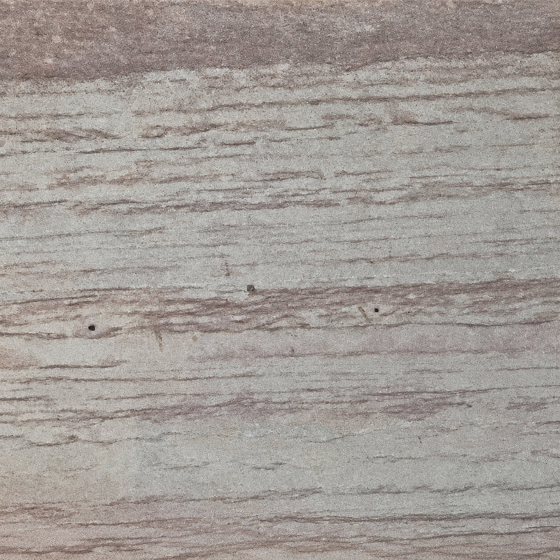 Astoria polished granite slab with light gray and taupe horizontal veining.