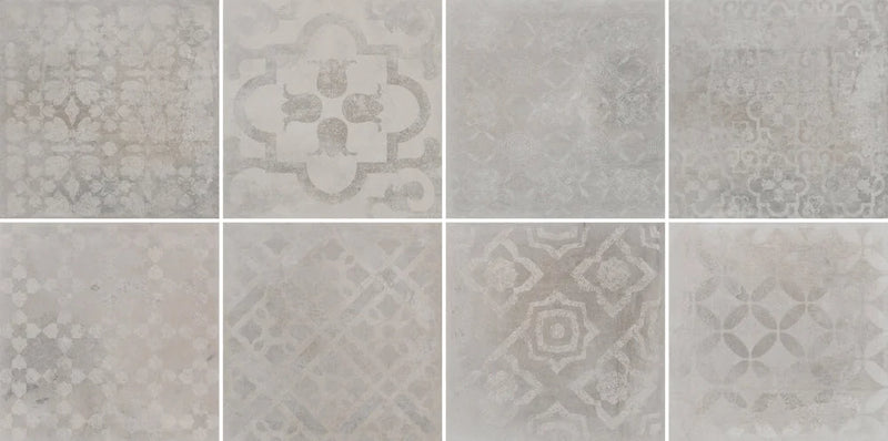 Atelier Dk. Grey Deco 12x12 Glazed Matte Porcelain Tile