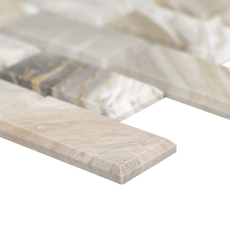 Athena Gold 2x4 Honed and Beveled Marble Subway Tile