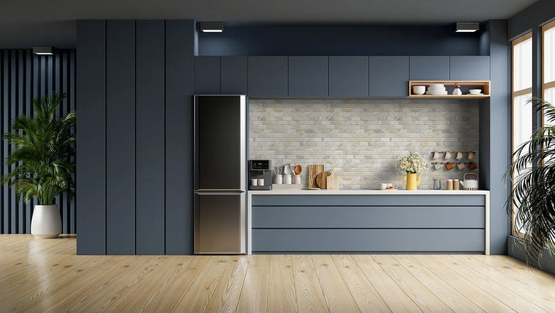 Athena Gold 2x4 Honed and Beveled Marble Subway Tile