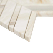 Athena Gold Chevron Pattern Honed Marble Mosaic Tile