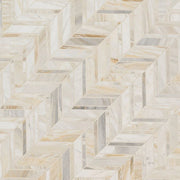 Athena Gold Chevron Pattern Honed Marble Mosaic Tile
