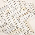 Athena Gold Chevron Pattern Honed Marble Mosaic Tile