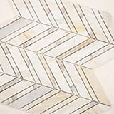 Athena Gold Chevron Pattern Honed Marble Mosaic Tile