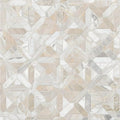 Athena Gold Geometrica Pattern Honed Marble Mosaic Tile
