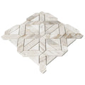 Athena Gold Geometrica Pattern Honed Marble Mosaic Tile