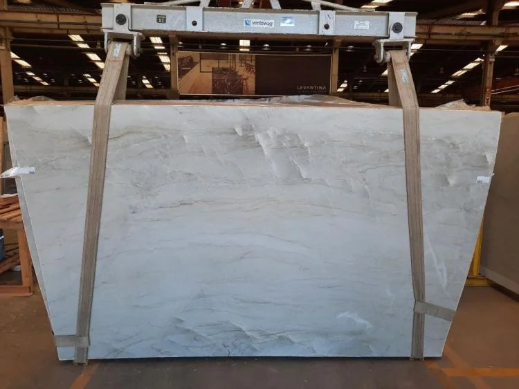 Athens White/White Taj 124x79 Polished Quartzite Slab
