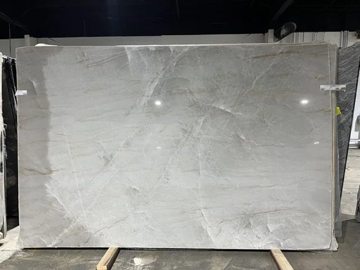 Athens White/White Taj 124x79 Polished Quartzite Slab
