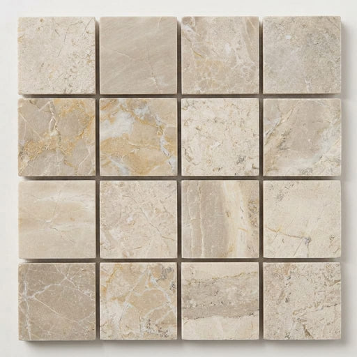 Atlantic Gray Marble 1x1 Polished/Honed Mosaic close-up