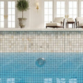 Atlantic Gray Marble 1x1 Polished/Honed Mosaic — Swimming Pool pool interior tiling