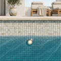 Atlantic Gray Marble 1x1 Tumbled Mosaic — Swimming Pool pool interior tiling