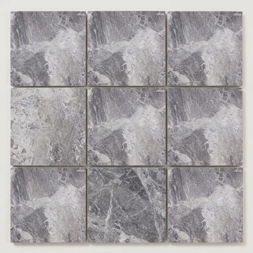 Atlantic Gray Marble 12x12 Polished/Honed Tile close-up